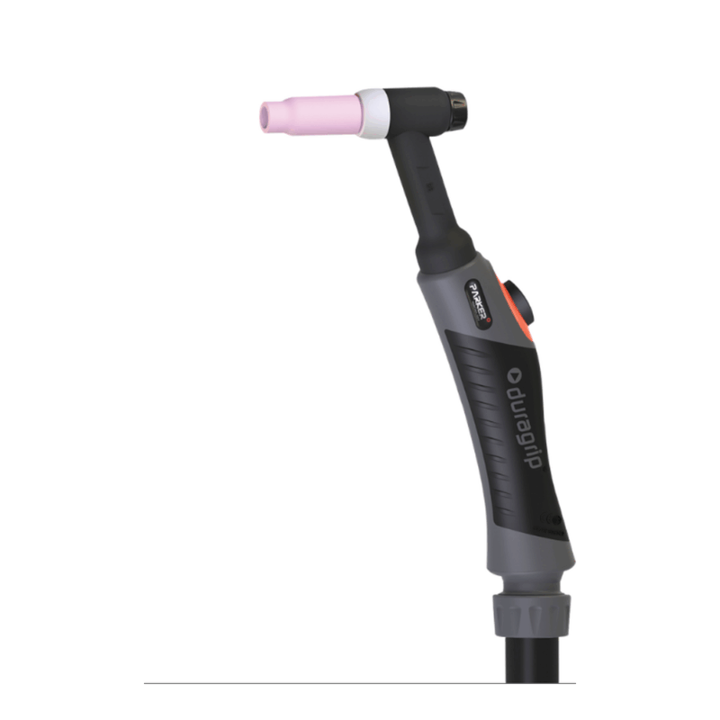 ANTORCHA TIG DGT26VFX INTERRUPTOR DE ARRANQUE X 12FT(4.0M) CONEXIÓN POTENCIA DINSE 35-50, TERMINACIONES ALTERNATIVAS, CONEXIONES DE GAS Y AGUA CON OPCIONES DE INTERRUPTORES